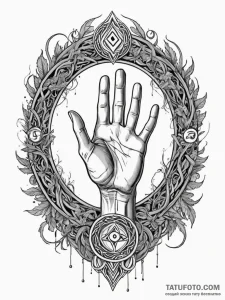 Sorcerer's hand casting a runic spell, artist... - эскиз тату (№1751781719_0, 06.07.2025 06:01) — Tatufoto.com
