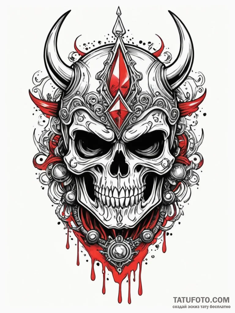 Silver helm beneath crimson veil, ink illustr... - эскиз тату (№1751782730_0, 06.07.2025 06:18) — Tatufoto.com