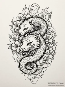 Jaguar, tattoo drawing outline, aesthetically... - эскиз тату (№1751783235_0, 06.07.2025 06:27) — Tatufoto.com