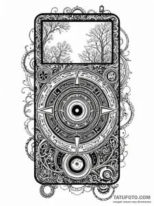 Ipod classic silhouette with a scrolling whee... - эскиз тату (№1751783403_0, 06.07.2025 06:30) — Tatufoto.com