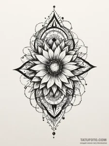 Hallowed relic beneath celestial bloom, artis... - эскиз тату (№1751783488_0, 06.07.2025 06:31) — Tatufoto.com
