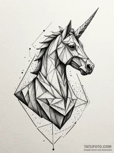 The origami unicorn from blade runner, artist... - эскиз тату (№1751783992_0, 06.07.2025 06:39) — Tatufoto.com