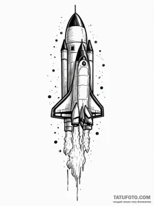 Rocket, artistic tattoo sketch, rough sketchy... - эскиз тату (№1751784246_0, 06.07.2025 06:44) — Tatufoto.com