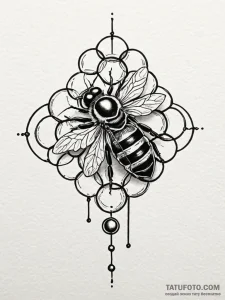 Geometric pattern of a honeycomb, some cells... - эскиз тату (№1751784583_0, 06.07.2025 06:49) — Tatufoto.com