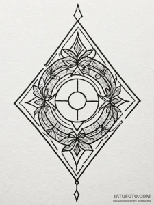 Oak sigil carved in stone, tattoo sketch desi... - эскиз тату (№1751785593_0, 06.07.2025 07:06) — Tatufoto.com