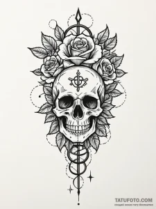 Karaoke mic with vines and stars, tattoo line... - эскиз тату (№1751786691_0, 06.07.2025 07:24) — Tatufoto.com