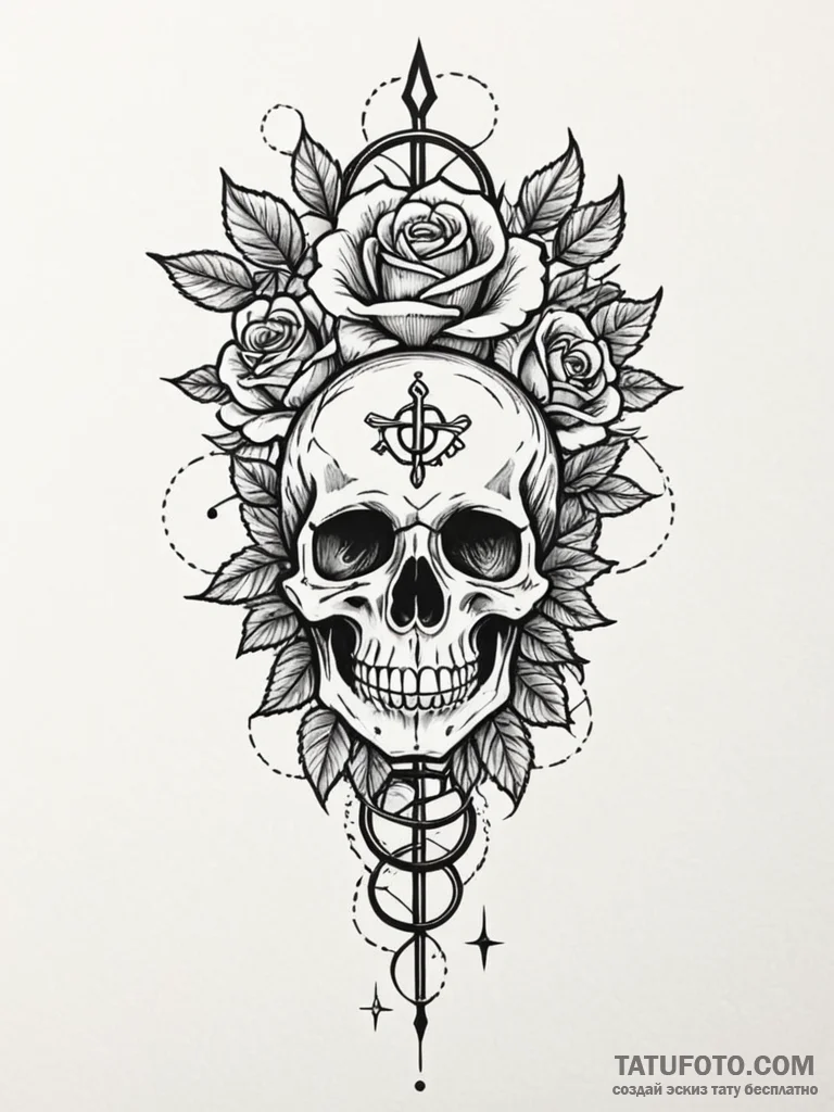 Karaoke mic with vines and stars, tattoo line... - эскиз тату (№1751786691_0, 06.07.2025 07:24) — Tatufoto.com