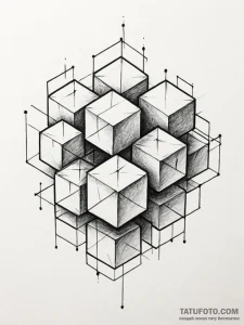 Cubes - эскиз тату (№1751787197_0, 06.07.2025 07:33) — Tatufoto.com
