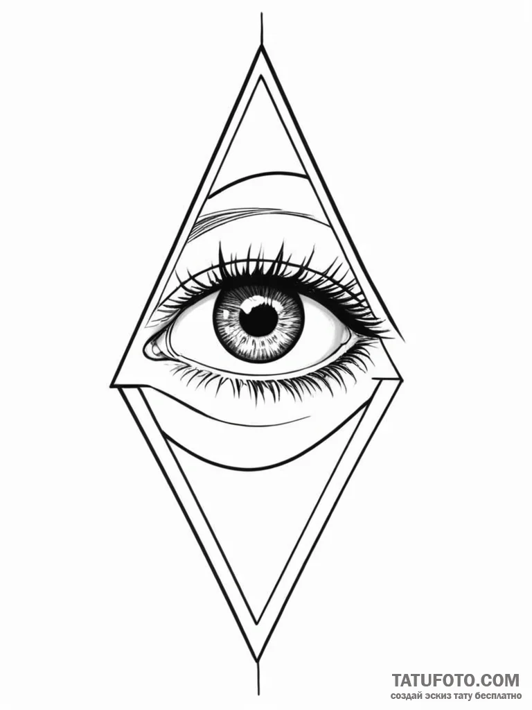 Eye in triangle - эскиз тату (№1751787959_0, 06.07.2025 07:45) — Tatufoto.com