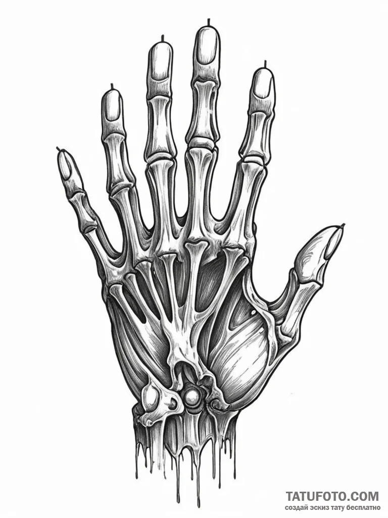 Xerox machine copying a human hand, but the c... - эскиз тату (№1751791231_0, 06.07.2025 08:40) — Tatufoto.com