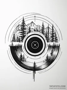 A vinyl record - эскиз тату (№1751791651_0, 06.07.2025 08:47) — Tatufoto.com