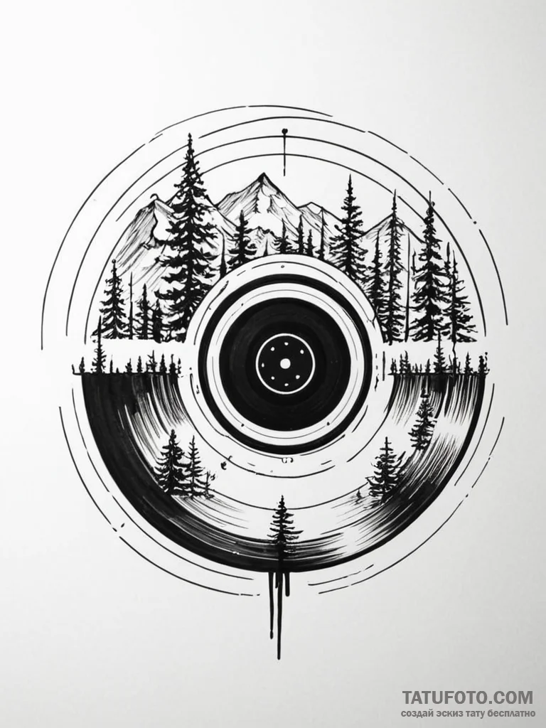 A vinyl record - эскиз тату (№1751791651_0, 06.07.2025 08:47) — Tatufoto.com