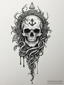 Undead vines gripping spectral key, concept a... - эскиз тату (№1751791735_0, 06.07.2025 08:48) — Tatufoto.com