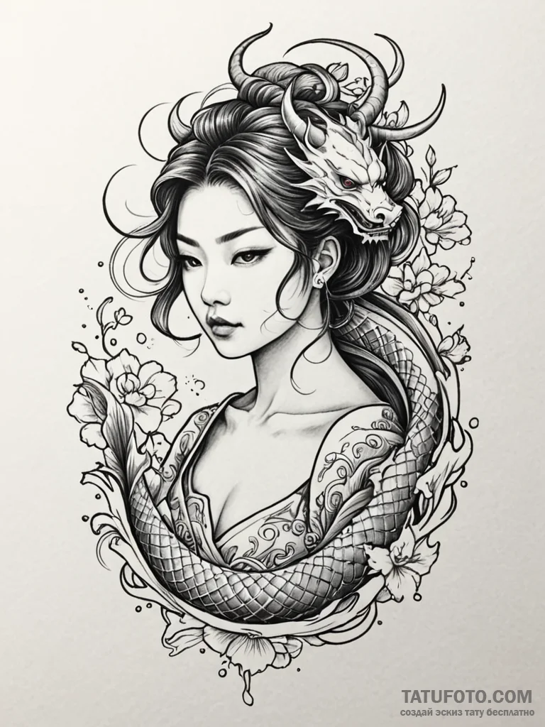 Reading woman, with the story's world materia... - эскиз тату (№1751793427_0, 06.07.2025 09:17) — Tatufoto.com