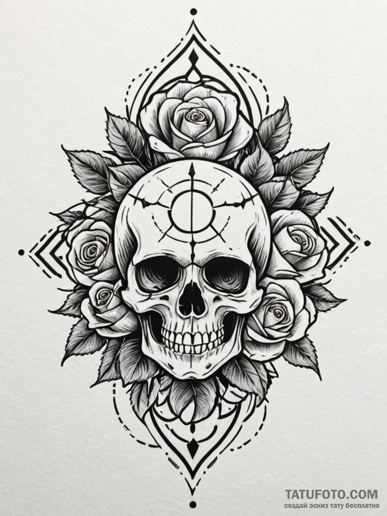 Black sun (symbol), ink illustration for tatt… — эскиз тату (№1751794187_0, 06.07.2025 09:29) — Tatufoto.com