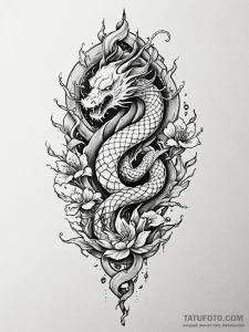Ethereal serpent through shattered hourglass,... - эскиз тату (№1751795199_0, 06.07.2025 09:46) — Tatufoto.com