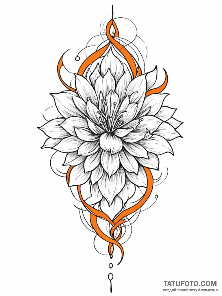 Orange - эскиз тату (№1751795368_0, 06.07.2025 09:49) — Tatufoto.com