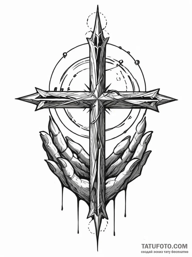 Fallen star within bone cage, concept art for... - эскиз тату (№1751795702_0, 06.07.2025 09:55) — Tatufoto.com