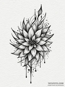 A, ink illustration for tattoo, muted color p... - эскиз тату (№1751796209_0, 06.07.2025 10:03) — Tatufoto.com