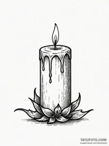 A powerful burning candle wick, fragile,, tat... - эскиз тату (№1751796293_0, 06.07.2025 10:04) — Tatufoto.com