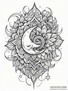Spirit bloom devouring stars, tattoo flash sh... - эскиз тату (№1751797398_0, 06.07.2025 10:23) — Tatufoto.com