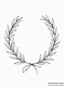 Laurel wreath - эскиз тату (№1751797992_0, 06.07.2025 10:33) — Tatufoto.com