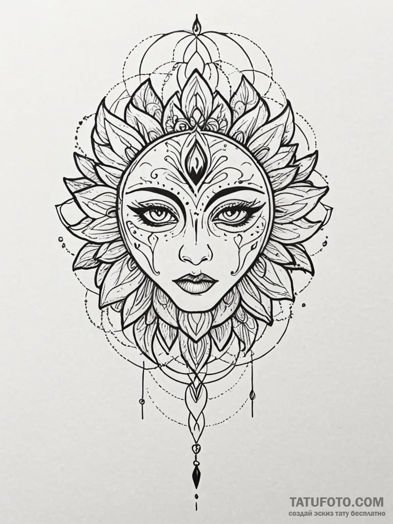 Notebook with a simple, profound sketch, conc... - эскиз тату (№1751799621_0, 06.07.2025 11:00) — Tatufoto.com