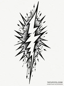 Lightning striking shattered blade, tattoo sk... - эскиз тату (№1751801493_0, 06.07.2025 11:31) — Tatufoto.com