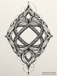 Infinity symbol intertwined with a wedding ba... - эскиз тату (№1751802780_0, 06.07.2025 11:53) — Tatufoto.com