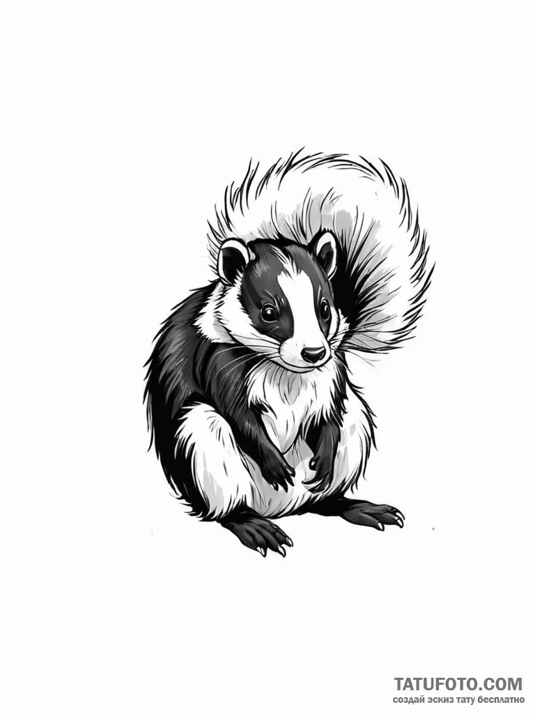 Skunk - эскиз тату (№1751802867_0, 06.07.2025 11:54) — Tatufoto.com