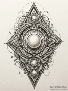 Pearl, artistic tattoo sketch, moderately det... - эскиз тату (№1751803038_0, 06.07.2025 11:57) — Tatufoto.com