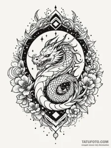 Night sigil crowned with stars, tattoo drawin... - эскиз тату (№1751810180_0, 06.07.2025 13:56) — Tatufoto.com