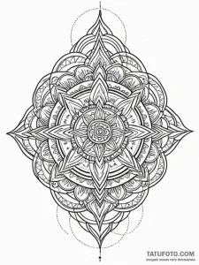 Frosted relic spiraling in mist, tattoo sketc... - эскиз тату (№1751813293_0, 06.07.2025 14:48) — Tatufoto.com