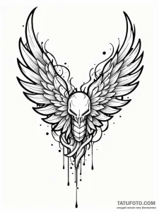 Fractured wings beneath iron sky, tattoo sket... - эскиз тату (№1751813377_0, 06.07.2025 14:49) — Tatufoto.com