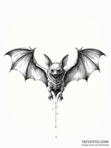 Bat - эскиз тату (№1751813713_0, 06.07.2025 14:55) — Tatufoto.com