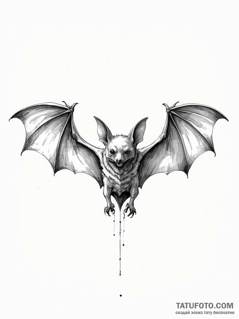 Bat - эскиз тату (№1751813713_0, 06.07.2025 14:55) — Tatufoto.com