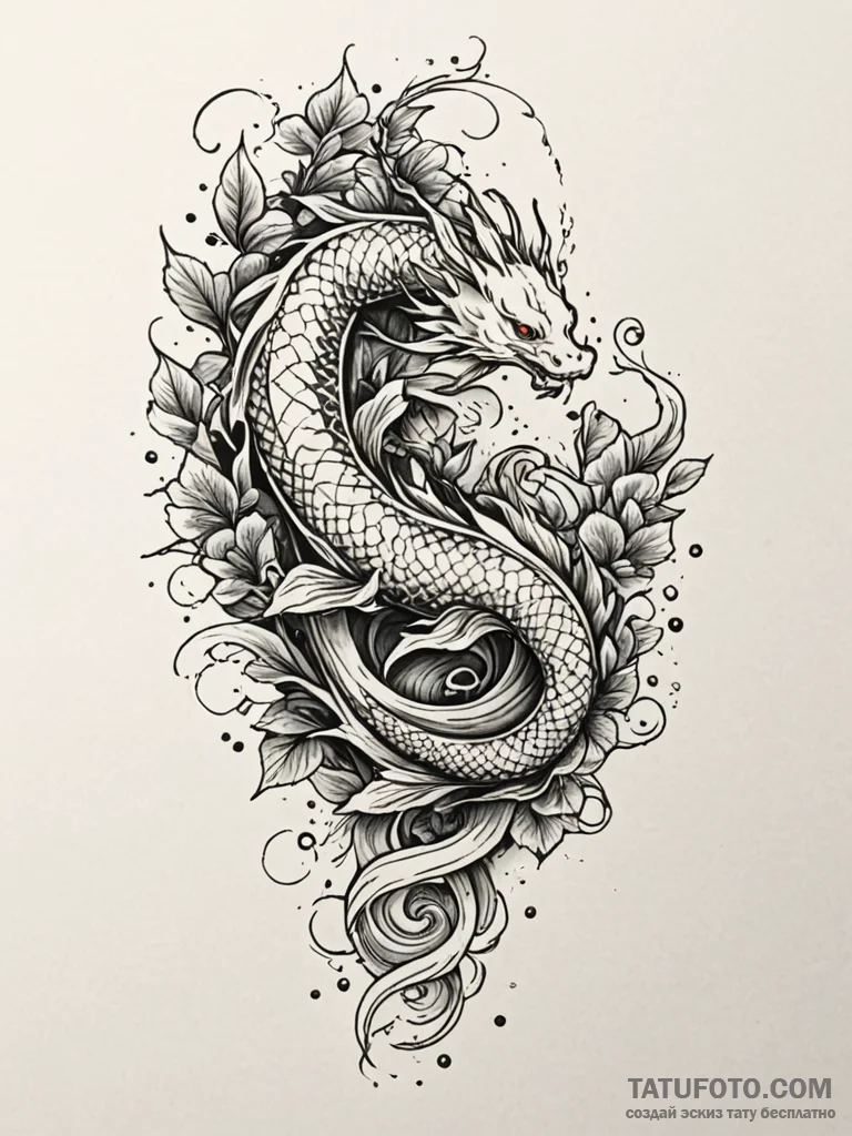 Black ivy growing from blade, ink illustratio... - эскиз тату (№1751814558_0, 06.07.2025 15:09) — Tatufoto.com