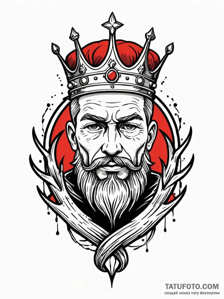 Hollow relic crowned with roots, artistic tat… — эскиз тату (№1751814894_0, 06.07.2025 15:14) — Tatufoto.com