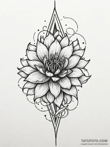Nebula blossom devouring relic, tattoo line a... - эскиз тату (№1751815062_0, 06.07.2025 15:17) — Tatufoto.com