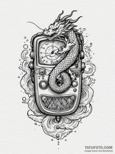 Oracle speaking through a vintage radio trans... - эскиз тату (№1751816746_0, 06.07.2025 15:45) — Tatufoto.com