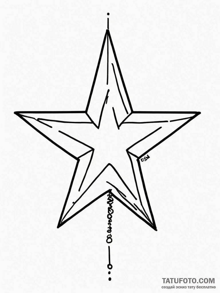 Five-pointed star - эскиз тату (№1751818094_0, 06.07.2025 16:08) — Tatufoto.com