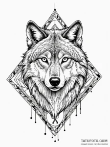 Wolf runes etched in stone, artistic tattoo s... - эскиз тату (№1751822723_0, 06.07.2025 17:25) — Tatufoto.com