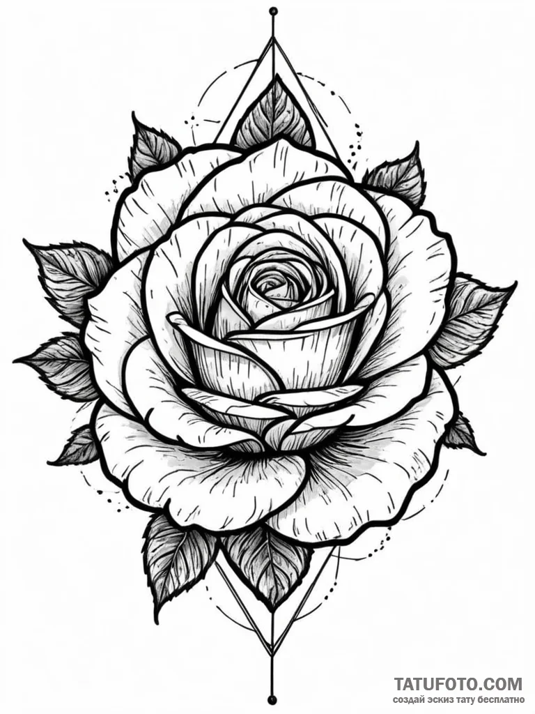 Apocalyptic rose falling through eternity, ta... - эскиз тату (№1751823144_0, 06.07.2025 17:32) — Tatufoto.com