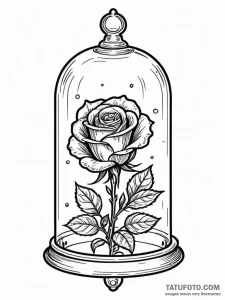 Bell jar protecting a single, luminous enchan... - эскиз тату (№1751825083_0, 06.07.2025 18:04) — Tatufoto.com