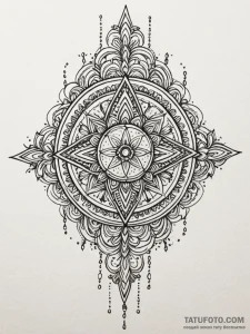 Haunted blade crowned in stars, tattoo sketch... - эскиз тату (№1751825336_0, 06.07.2025 18:08) — Tatufoto.com