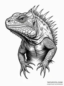 Iguana - эскиз тату (№1751826681_0, 06.07.2025 18:31) — Tatufoto.com