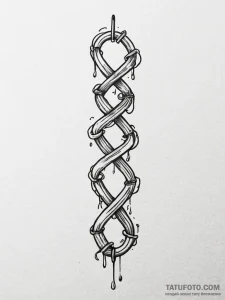 Graven relic bound in chains, tattoo line art... - эскиз тату (№1751828616_0, 06.07.2025 19:03) — Tatufoto.com
