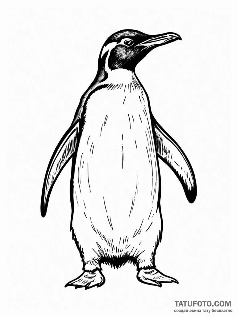Penguin - эскиз тату (№1751829038_0, 06.07.2025 19:10) — Tatufoto.com
