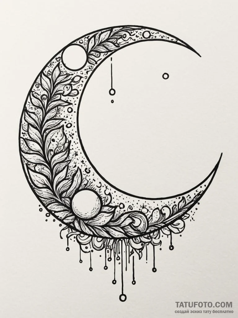Moon, tattoo flash sheet design, vibrant colo... - эскиз тату (№1751829121_0, 06.07.2025 19:12) — Tatufoto.com