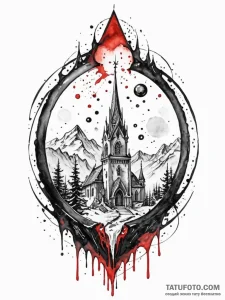 Orb beneath frozen spire, artistic tattoo ske... - эскиз тату (№1751829207_0, 06.07.2025 19:13) — Tatufoto.com